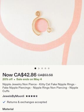 Non-Piercing Nipple Delicate Rings Sterling Silver (Pair)